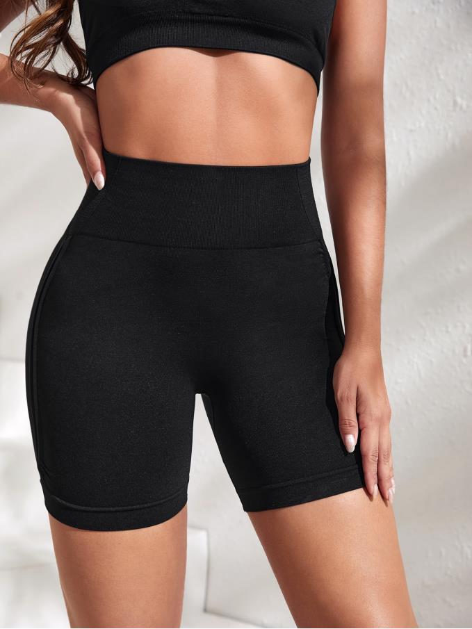 Seamless Yoga Shorts Women Outdoor Exercise Workout Pants Comfortable High Waist Stretch Skinny Yoga Pants