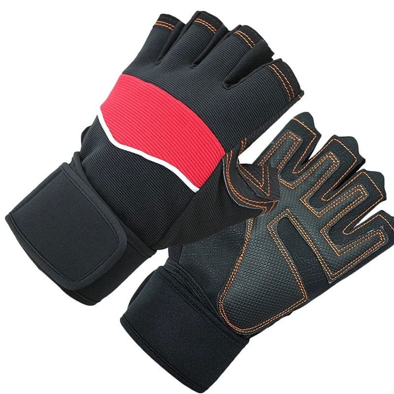 1Pair Riding Non-skid, Warm, Sunscreen, Outdoor Mountaineering Tactics, Fitness, and Cycling Open Finger Half Finger Gloves himalipasal