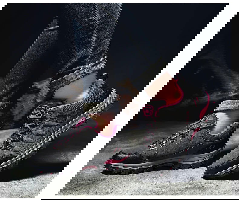 2023 Women's Boots Women Hiking Shoes Suede Leather Outdoor Shoes Wear-resistant Lady Trekking Walking Hunting Tactical Sneakers himalipasal