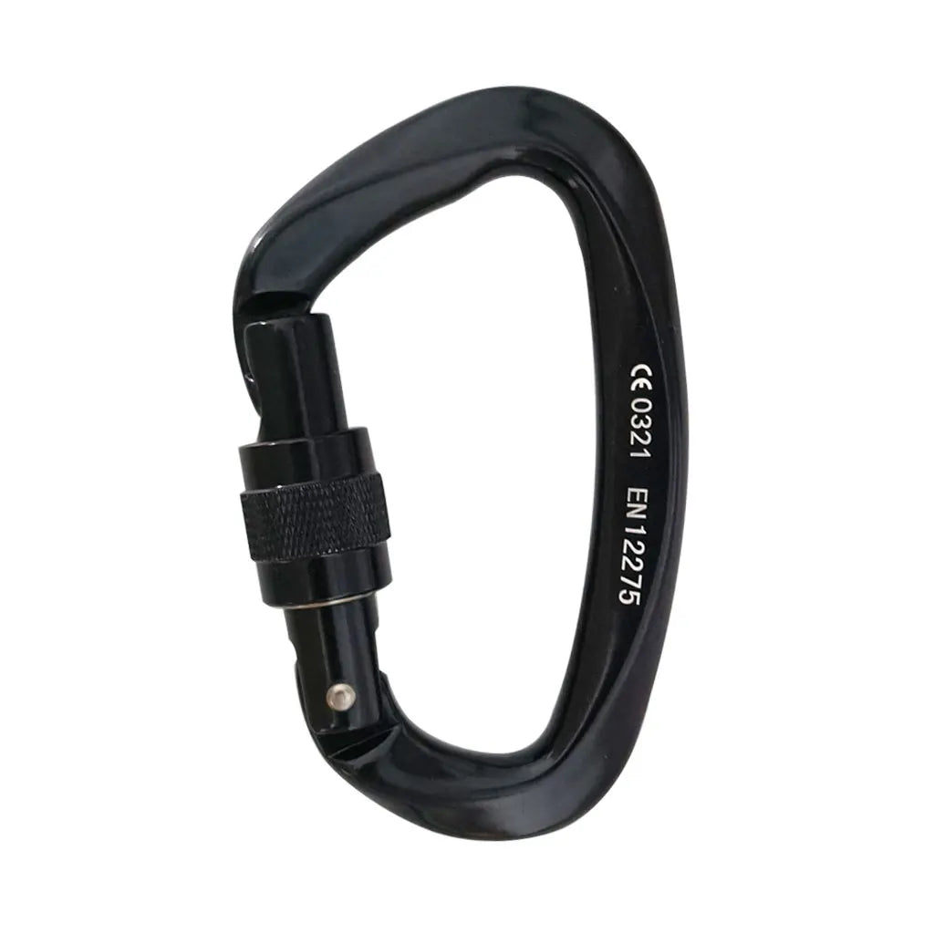 25KN Professional Climbing Carabiner D Shape Aviation Aluminum Safety Lock Outdoor Climbing Ascend Mountaineering Equipment himalipasal