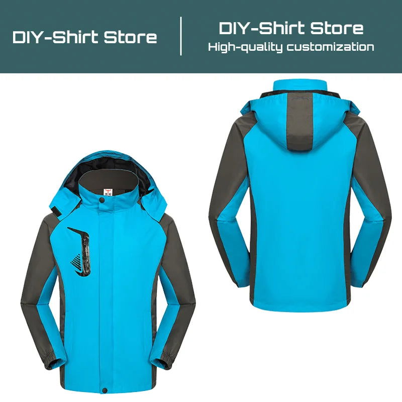 Autumn and Summer Jacket Male Three-in-one Detachable Two-piece Waterproof Thin Outdoor Mountaineering Suit Diy Customization himalipasal