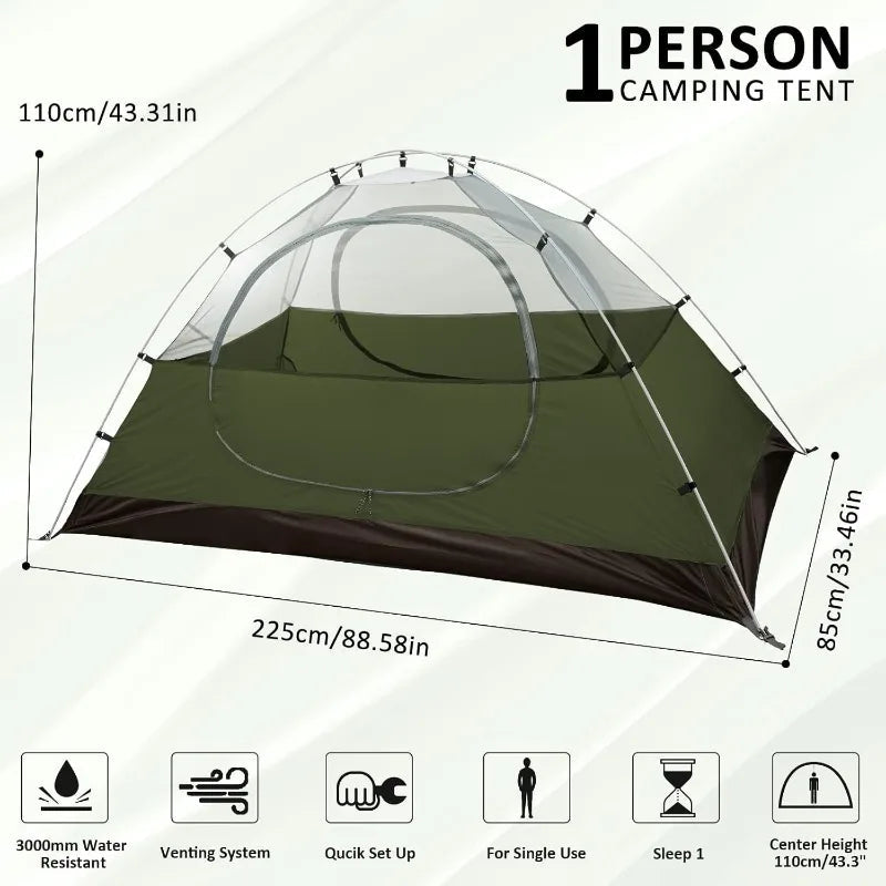 Bessport Camping Tent Waterproof Two Doors Backpacking Tent Easy Setup Lightweight Outdoor Hiking Mountaineering Travel himalipasal