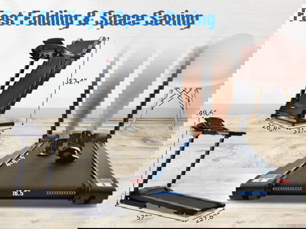 Electric Motorized Treadmill with Audio Speakers, Max. 10 MPH and Incline for Home Gym himalipasal