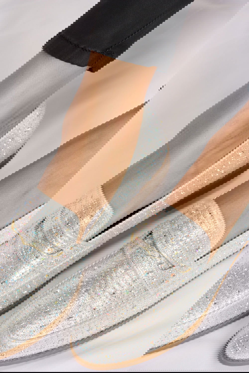 Forever Link Rhinestone Point Toe Loafers himalipasal