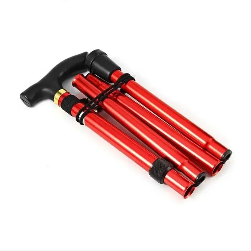 Hiking Camping Mountaineering Poles Walking Stick Telescopic Baton Trekking Poles Folding Cane Crutches Pole Unisex himalipasal