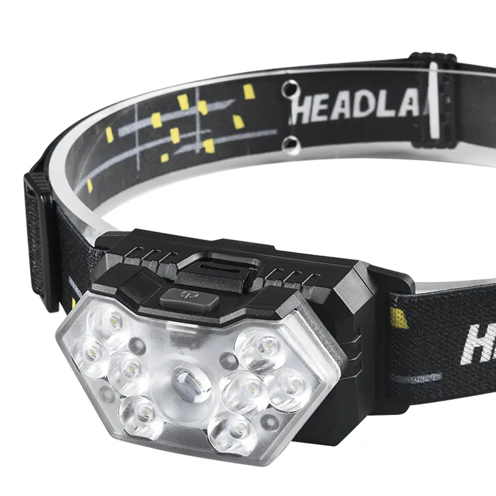 Led Strong Light Headlamp USB Rechageable Motion Sensor Headlight Portable Fishing Camping Outdoor Head Lamp Work Flashlight himalipasal