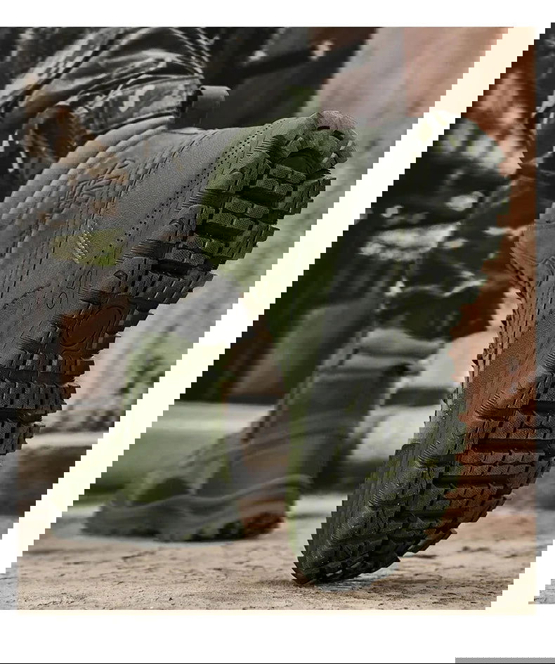 Men's Waterproof Leather Hiking Work Boots Man sneakers Non-Slip Lightweight Breathable Non-Slip Desert Boots shoes for men himalipasal