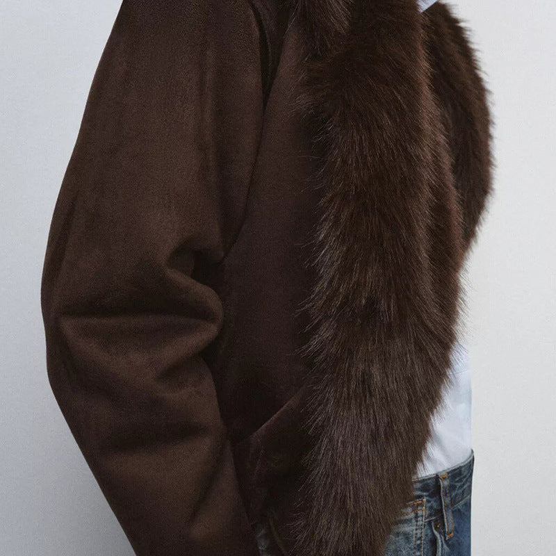 Women White Long Sleeve Short Jacket Coat