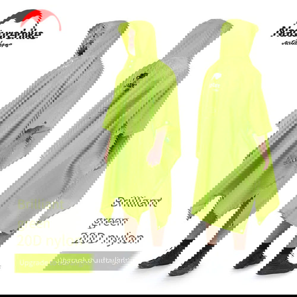 Outdoor Hiking Fishing 3-In-1 Multifunction Portable Adjustable Hat Poncho Floor Mat 20d Nylon Raincoat Camping Supplies himalipasal