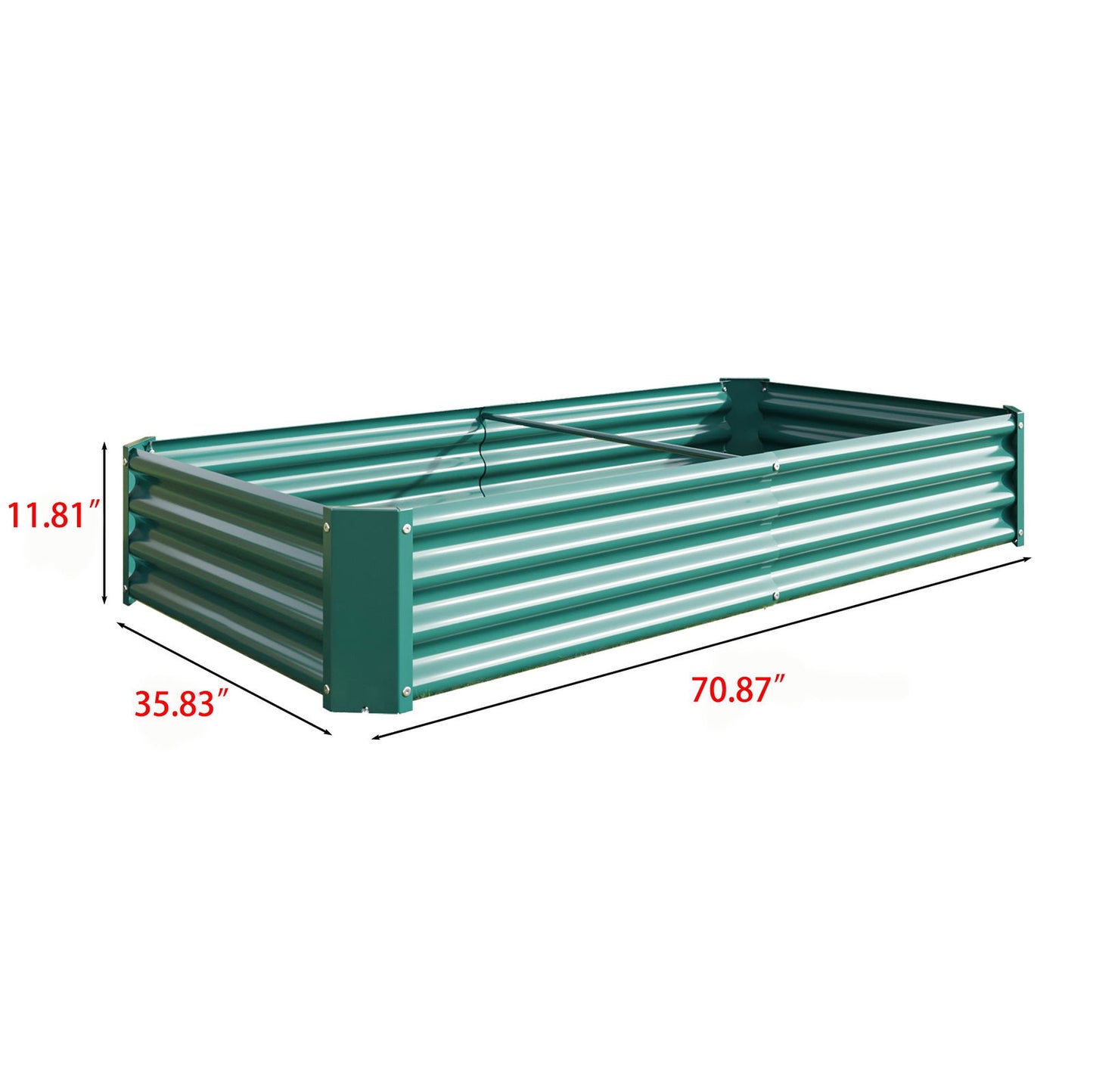 Raised Garden Bed Outdoor, 6×3×1ft , Metal Raised Rectangle Planter Beds for Plants, Vegetables, and Flowers - Green himalipasal