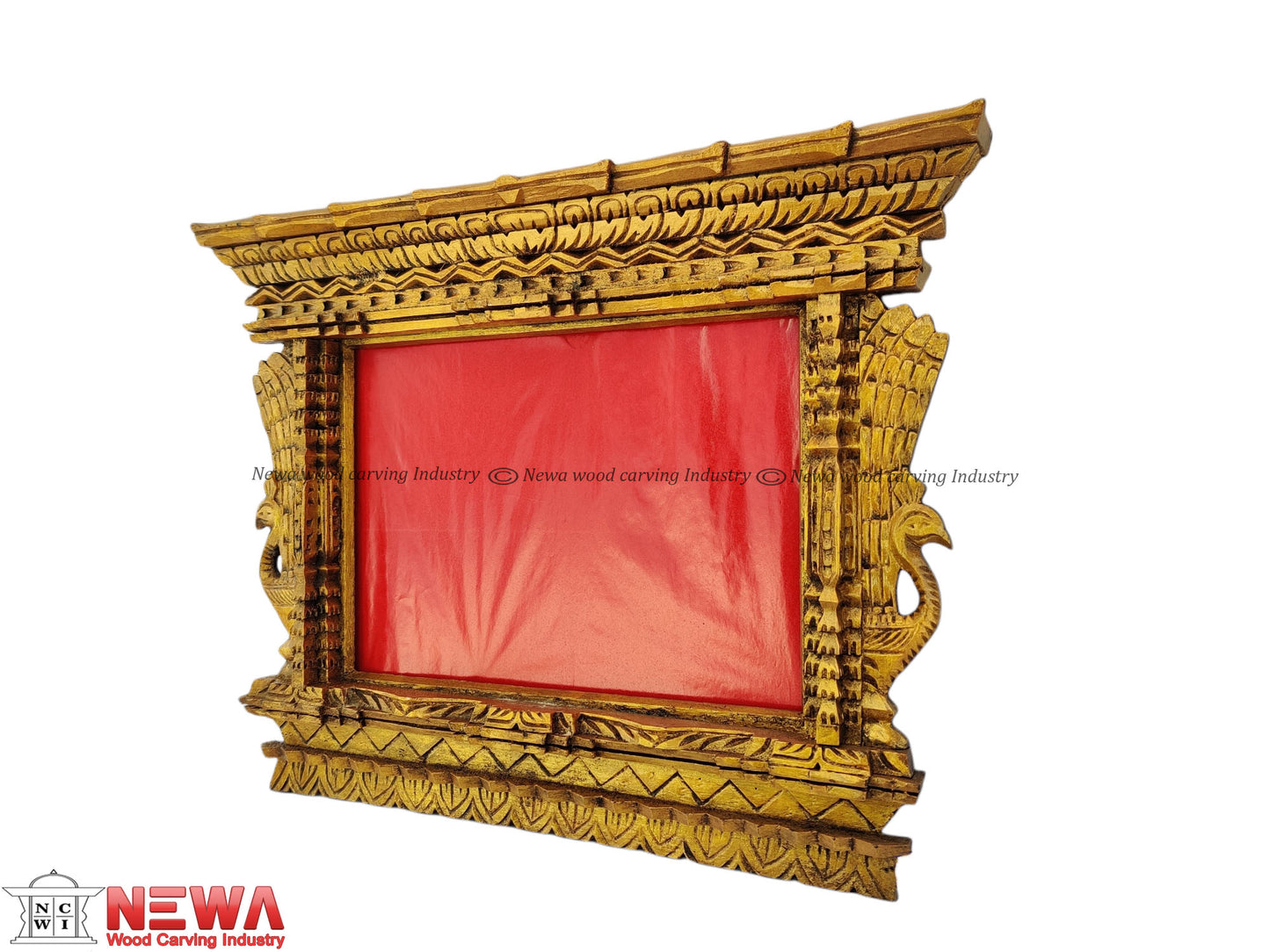 Wooden Golden Side Peacock Carved Frame himalipasal