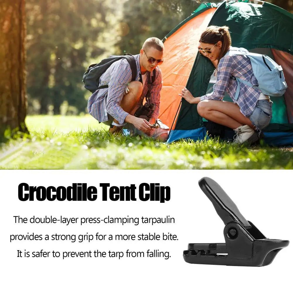 1/10PCS Tarpaulin Clip Tent Canopy Clip Buckle Outdoor Wind Rope Clamps Reusable Awning Mountaineering Camping Accessories himalipasal