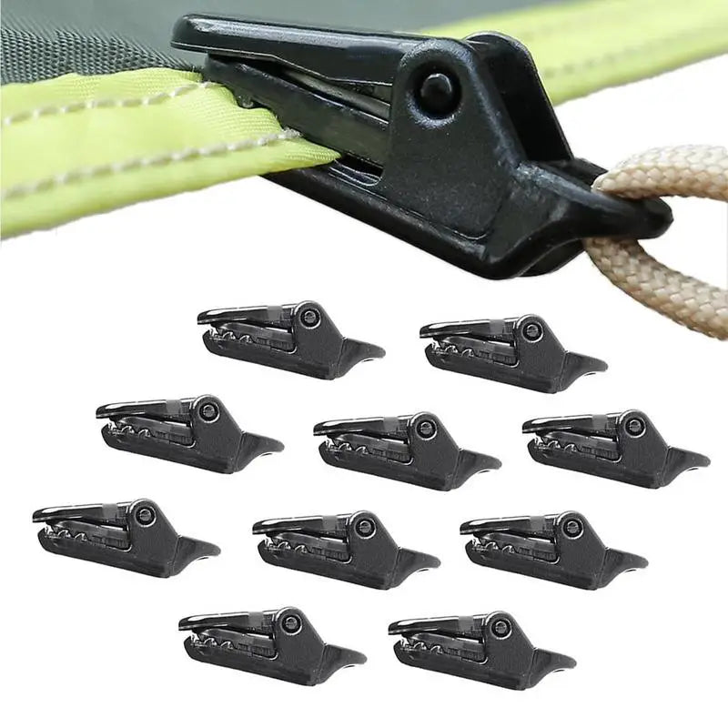 1/10PCS Tarpaulin Clip Tent Canopy Clip Buckle Outdoor Wind Rope Clamps Reusable Awning Mountaineering Camping Accessories himalipasal