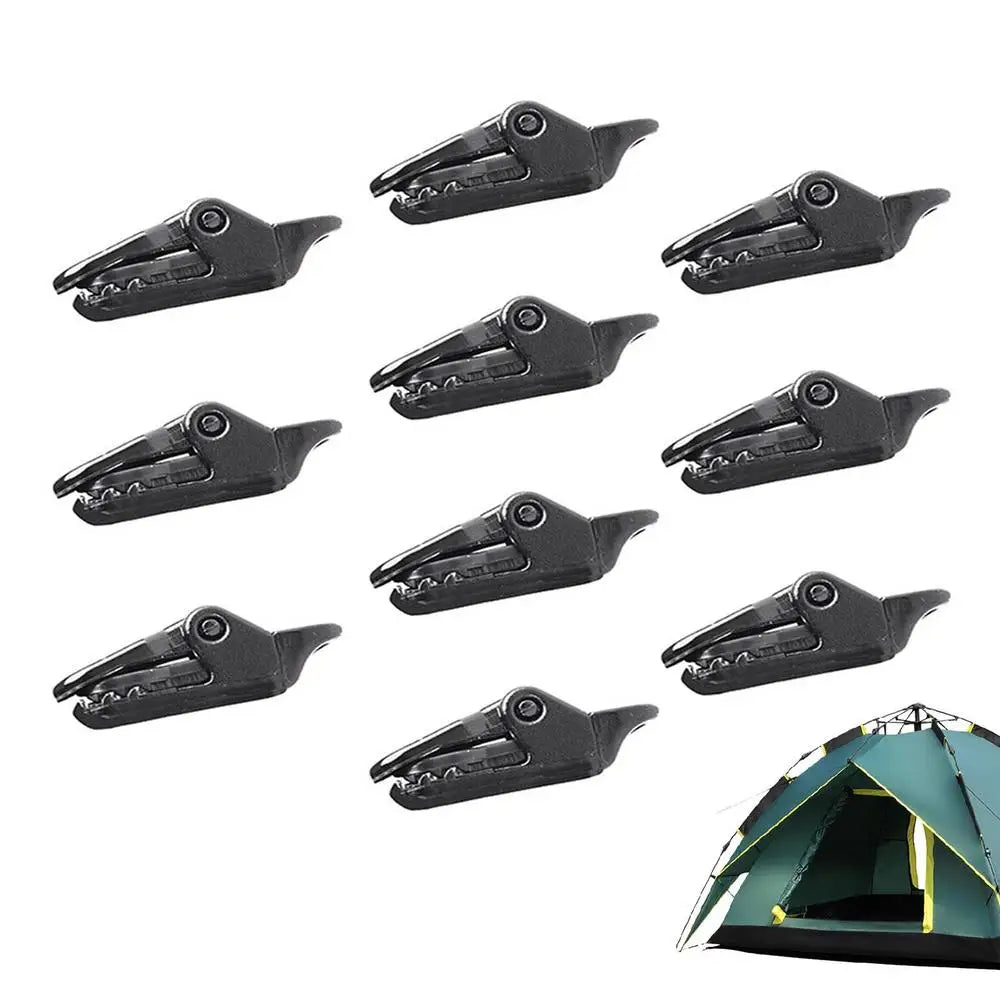 1/10PCS Tarpaulin Clip Tent Canopy Clip Buckle Outdoor Wind Rope Clamps Reusable Awning Mountaineering Camping Accessories himalipasal