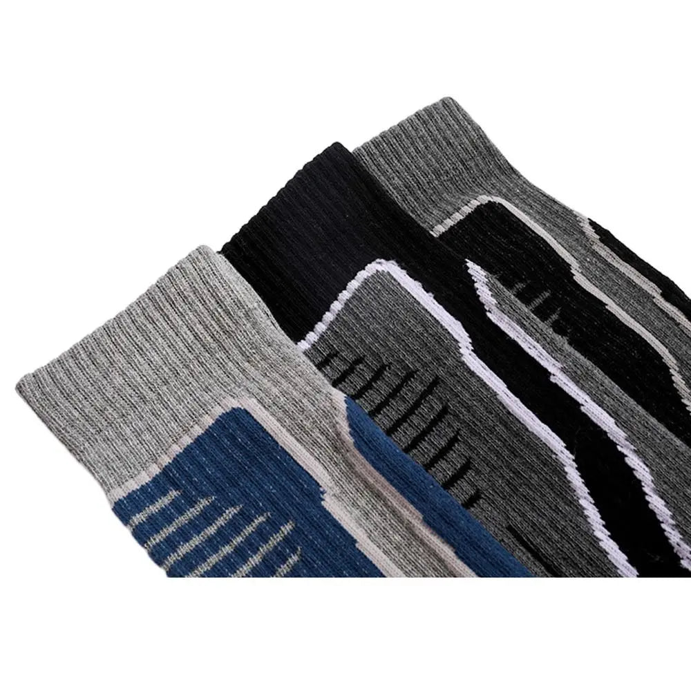 1 Pair of Sweat Absorption Ski Socks Warm Towel Bottom High Tube Sports Socks Anti Wrinkle Cotton Mountaineering Socks himalipasal