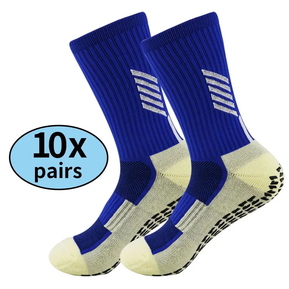 10 Pairs Men's and Women's Non Slip Soccer Socks Towel Bottom Sports Socks Outdoor Sports Hiking Socks Mountaineering Socks himalipasal