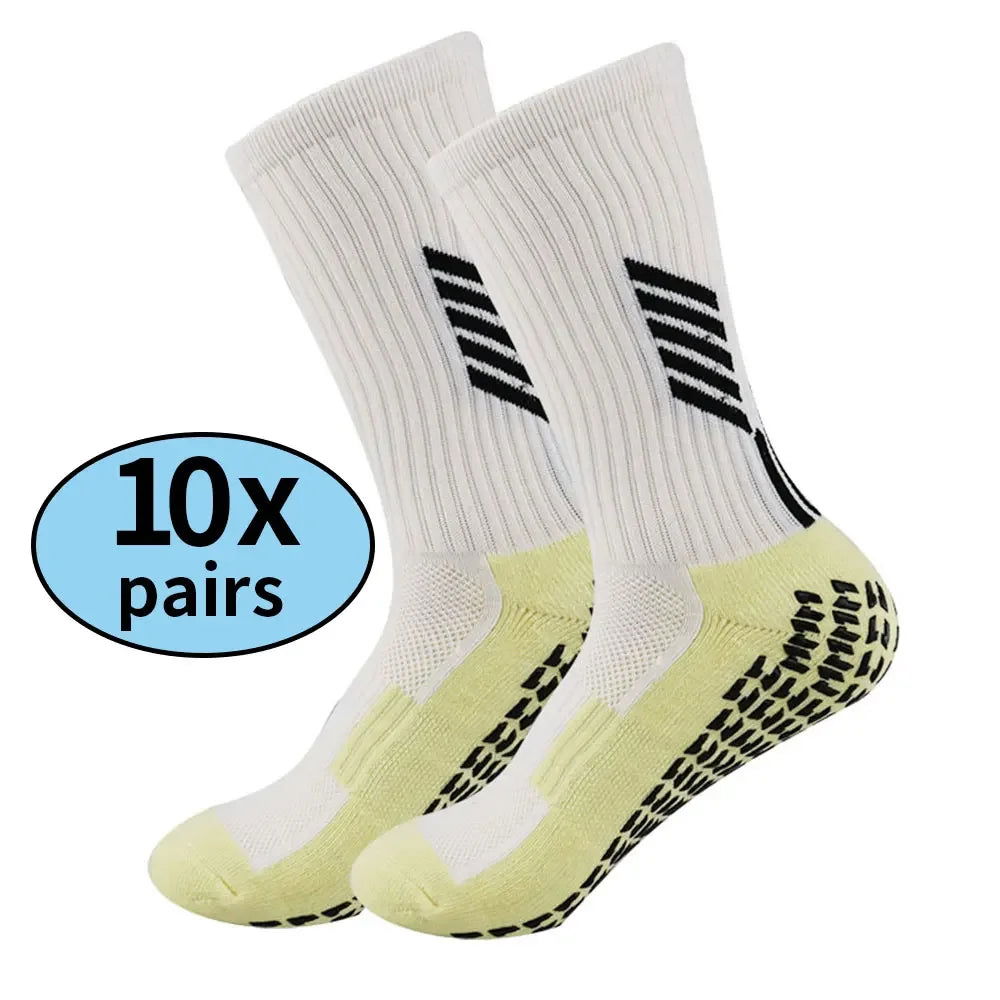 10 Pairs Men's and Women's Non Slip Soccer Socks Towel Bottom Sports Socks Outdoor Sports Hiking Socks Mountaineering Socks himalipasal