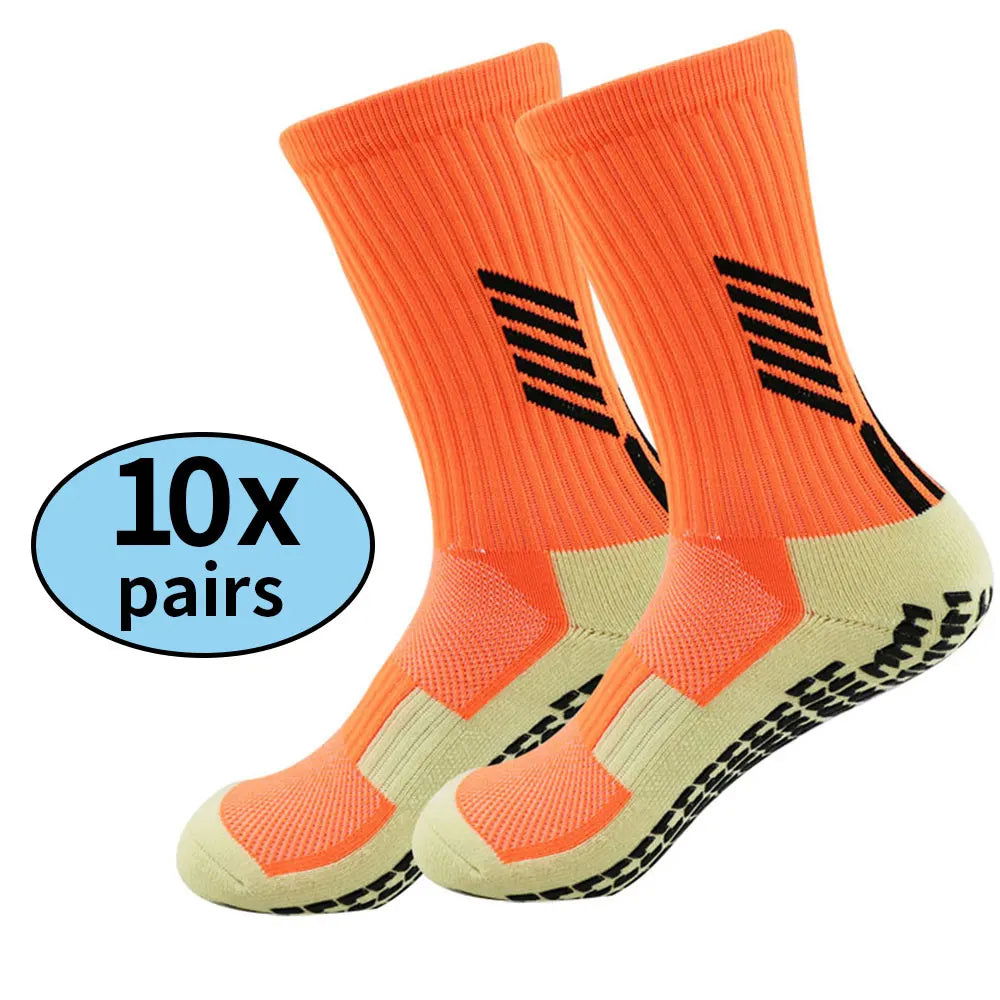 10 Pairs Men's and Women's Non Slip Soccer Socks Towel Bottom Sports Socks Outdoor Sports Hiking Socks Mountaineering Socks himalipasal