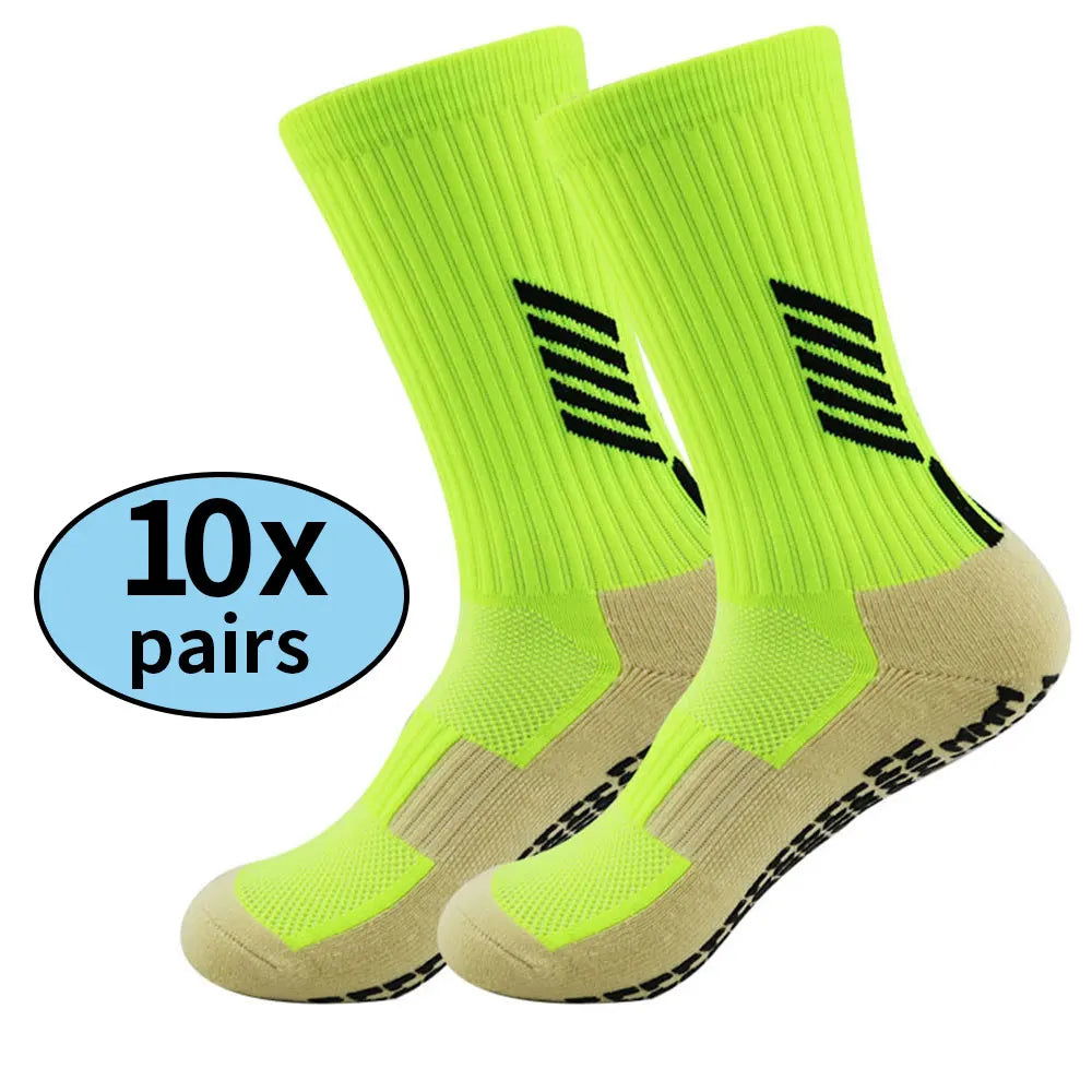 10 Pairs Men's and Women's Non Slip Soccer Socks Towel Bottom Sports Socks Outdoor Sports Hiking Socks Mountaineering Socks himalipasal