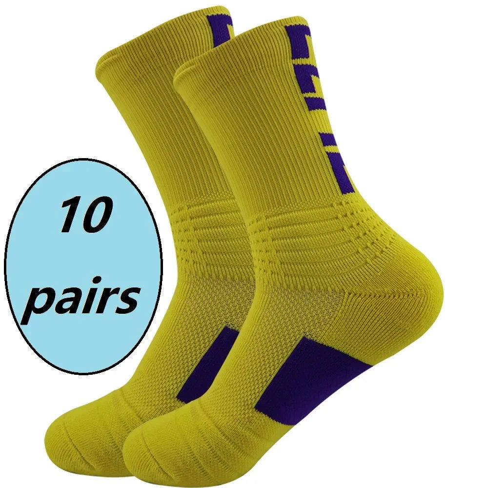 10 Pairs Professional Sports Bicycle Socks for Running Hiking and Mountaineering Men's and Women's Bicycle Socks himalipasal