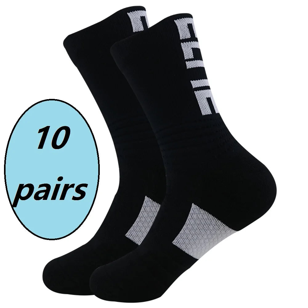 10 Pairs Professional Sports Bicycle Socks for Running Hiking and Mountaineering Men's and Women's Bicycle Socks himalipasal