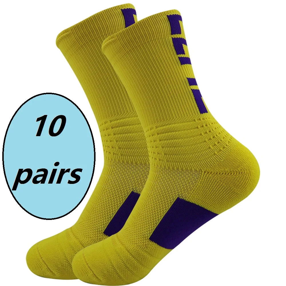 10 Pairs Professional Sports Bicycle Socks for Running Hiking and Mountaineering Men's and Women's Bicycle Socks himalipasal