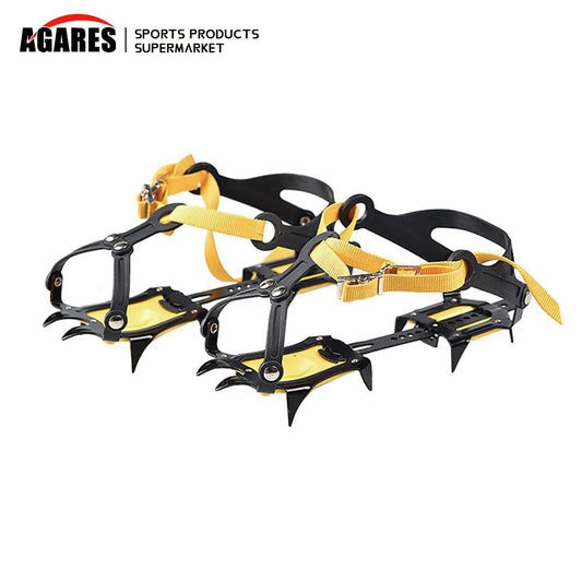 10 Teeth Anti-Skid Crampons Manganese Steel Gear Snow Ice Climbing Shoe Grippers Crampon Traction Device Mountaineering himalipasal