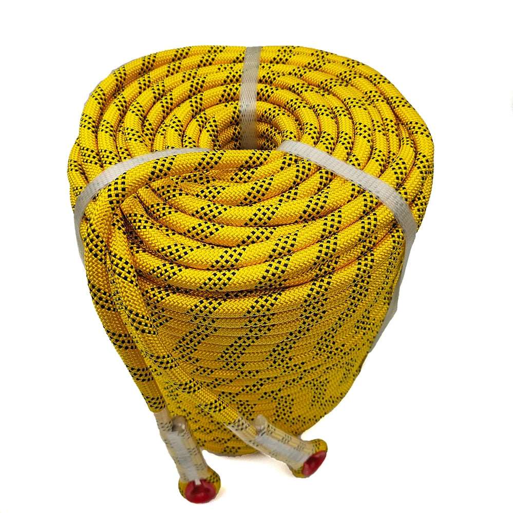 100m 12mm Rock Climbing Rope Tree Climbing Equipment Fire Escape Survival Gear Rescue Outdoor Static Safety Rope himalipasal