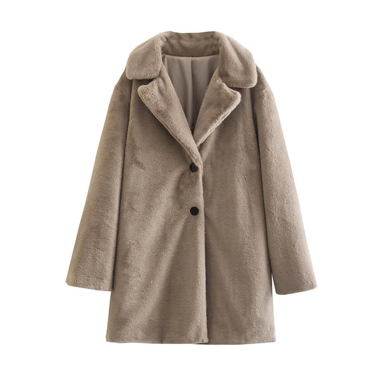 Autumn Winter Women Clothing Loose Casual Coat Coat