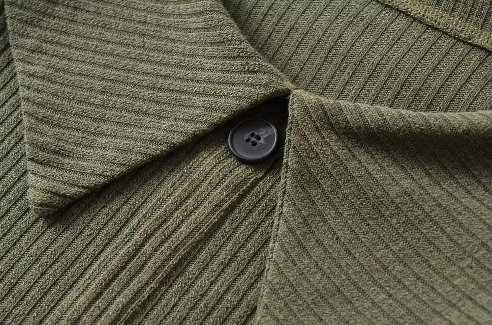 Spring Knitted Three Button Flanging Off Neck Halter Off Shoulder One Step Dress Short Dress