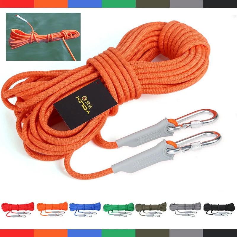 12mm 10mm 12KN(1200KG) Lanyard Outdoor Camping Rope Climbing Hiking Survival Equipment Tent Accessories Rescue Snorkeling Rope himalipasal