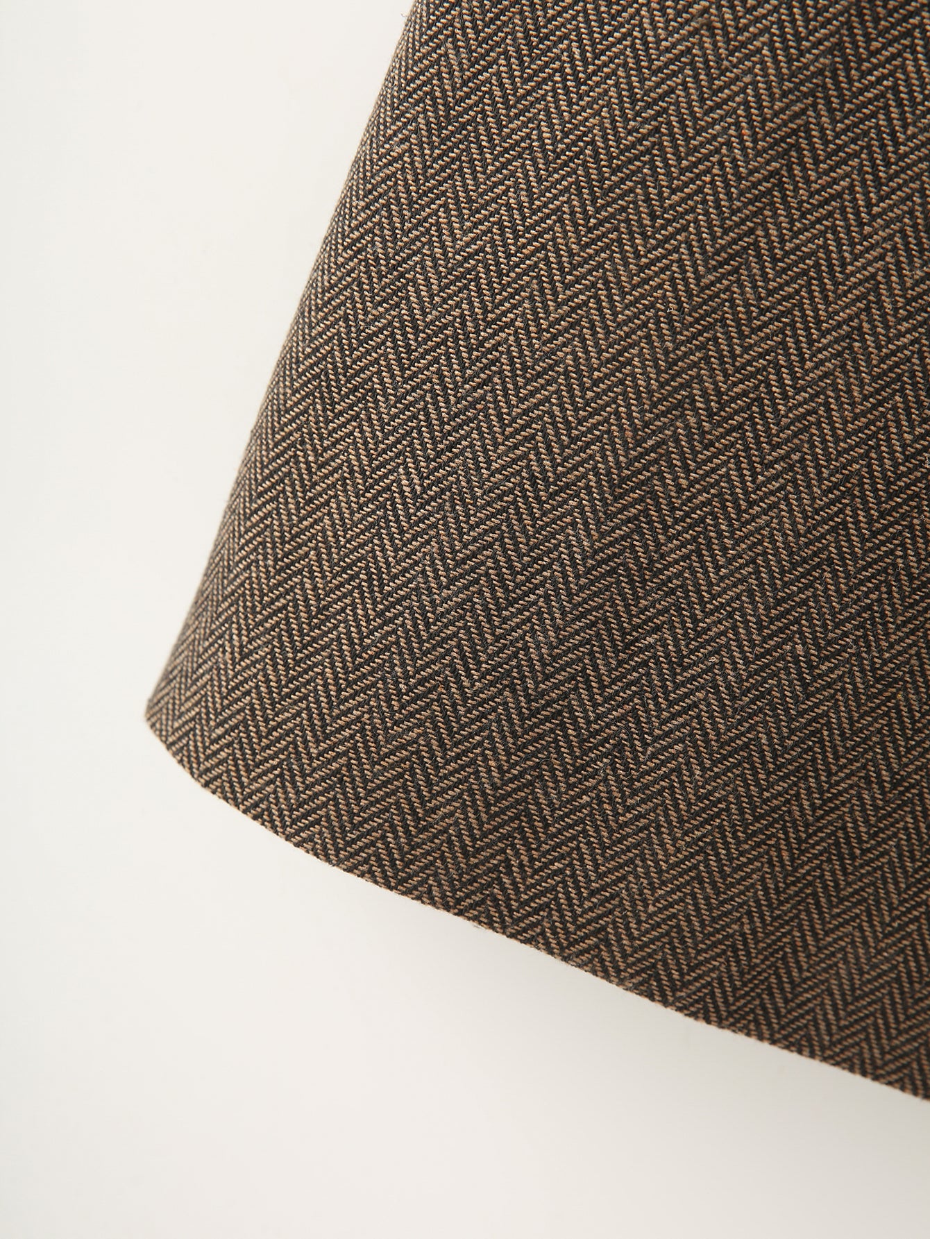 Women Clothing Winter All Match Herringbone Oblique Long Trench Coat