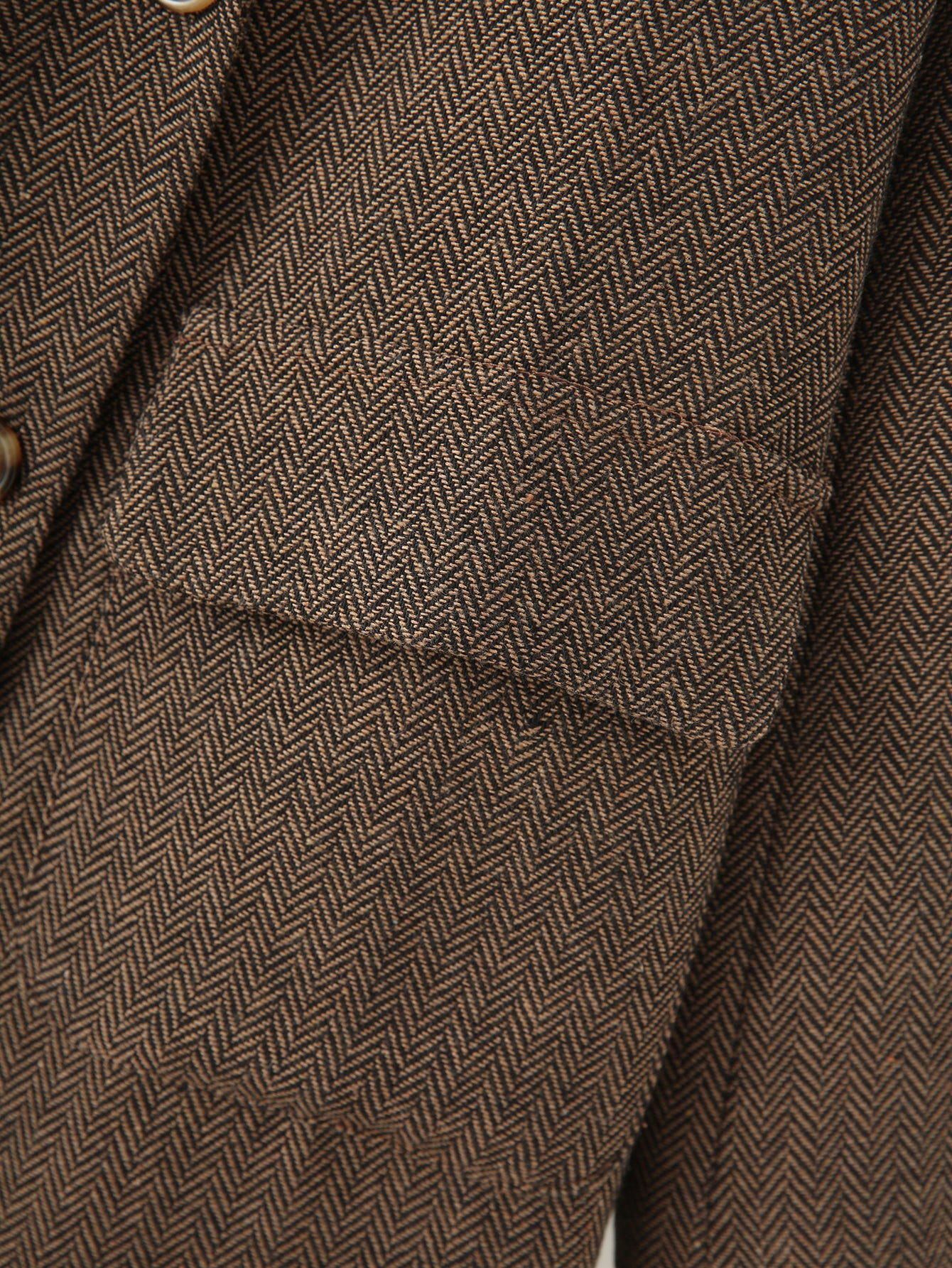 Women Clothing Winter All Match Herringbone Oblique Long Trench Coat