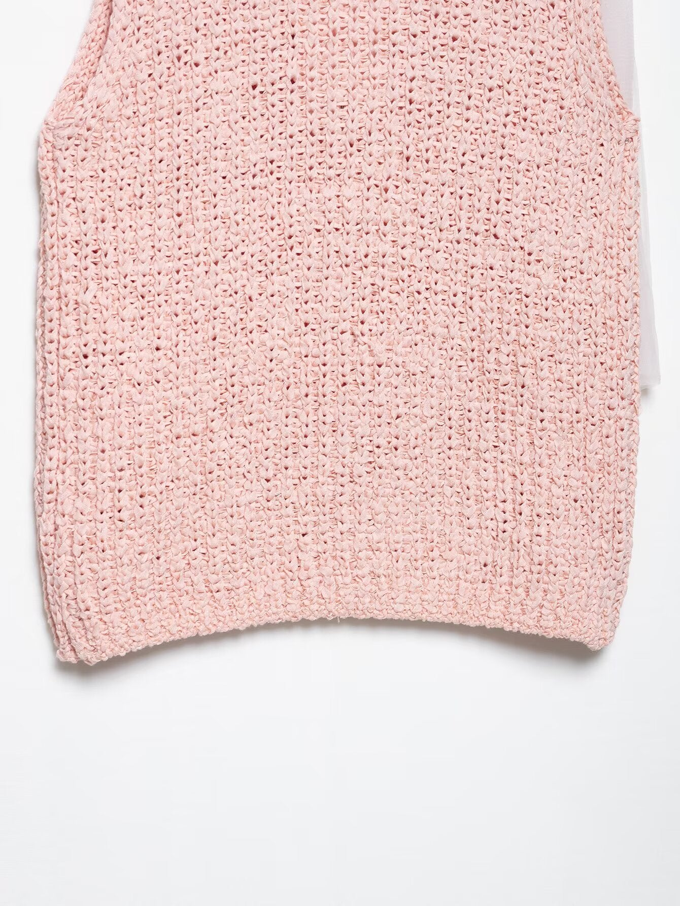 Spring Women Clothing Transparent Bowknot Decoration Knitted Top