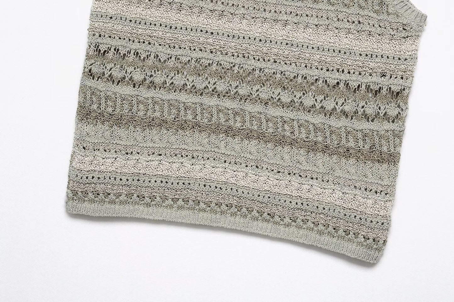 Spring Summer Women Casual round Neck Sleeveless Texture Sweater Women