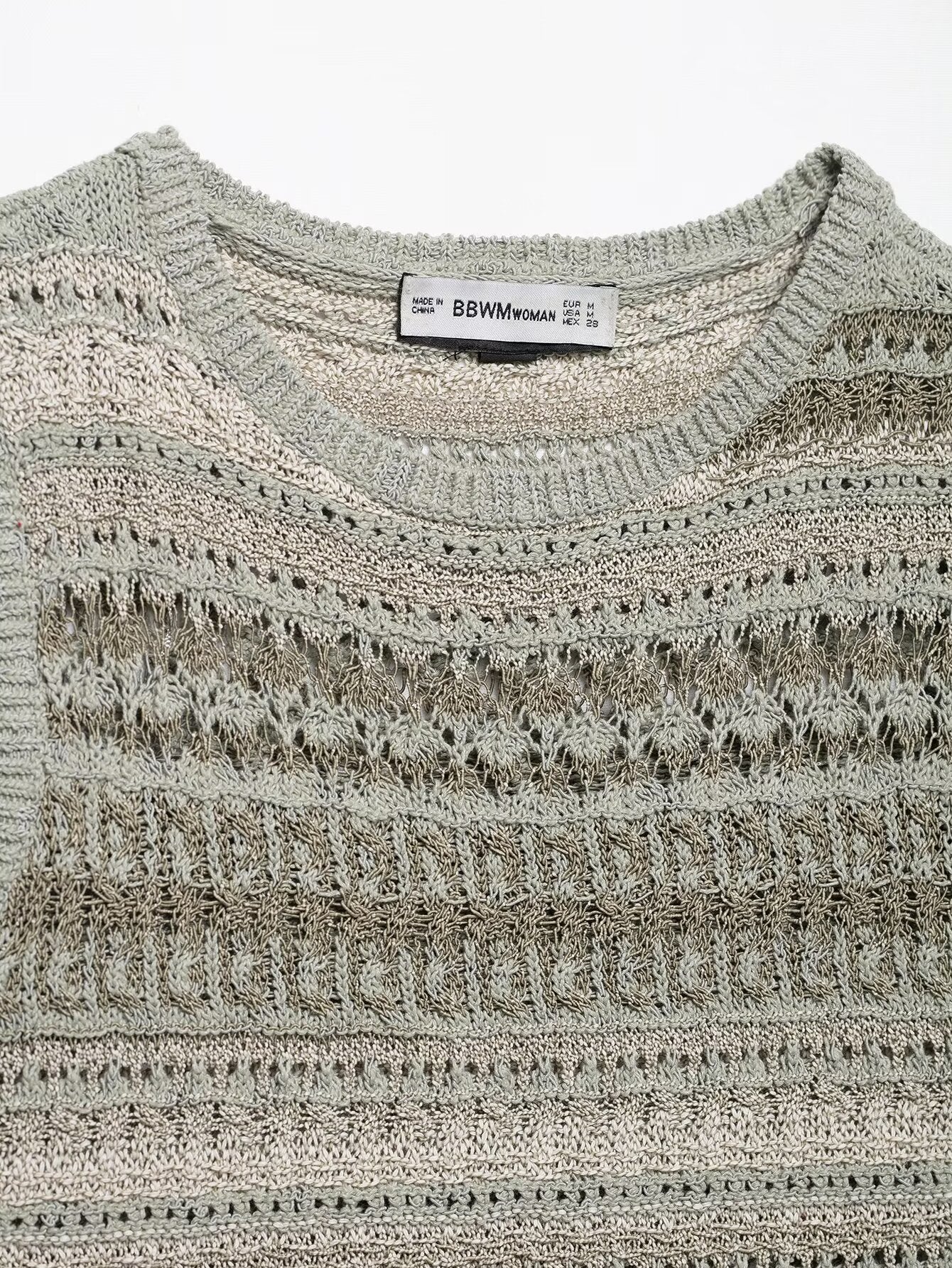 Spring Summer Women Casual round Neck Sleeveless Texture Sweater Women