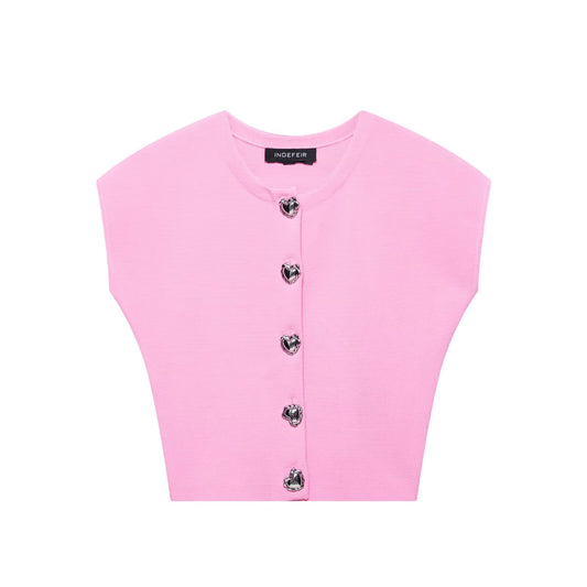 Women Clothing Spring Summer Sweet Sleeveless Vest Women Knitted Short Top