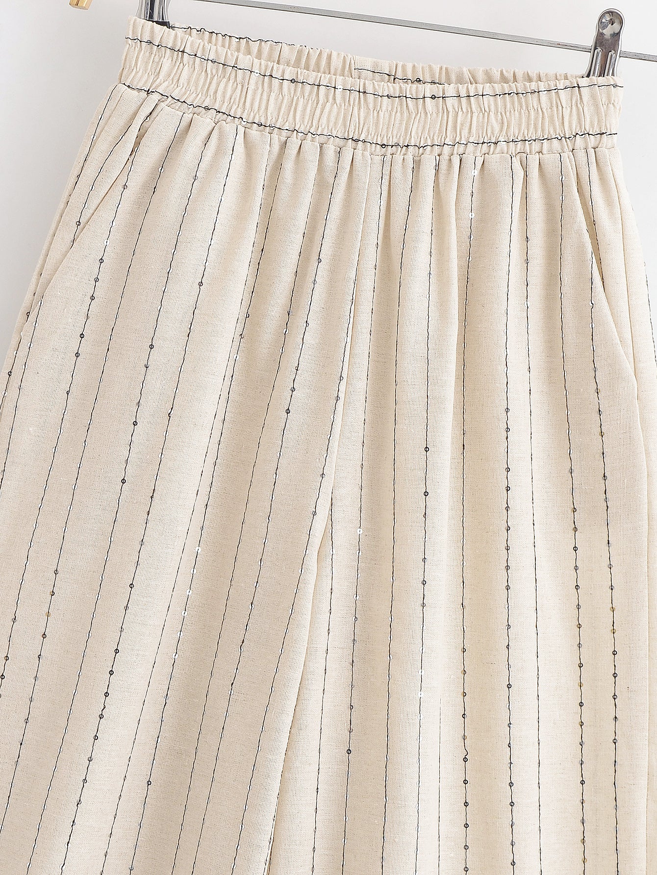 Women Clothing Casual Suit Sequin Striped Blazer Sequin Striped Casual Trousers