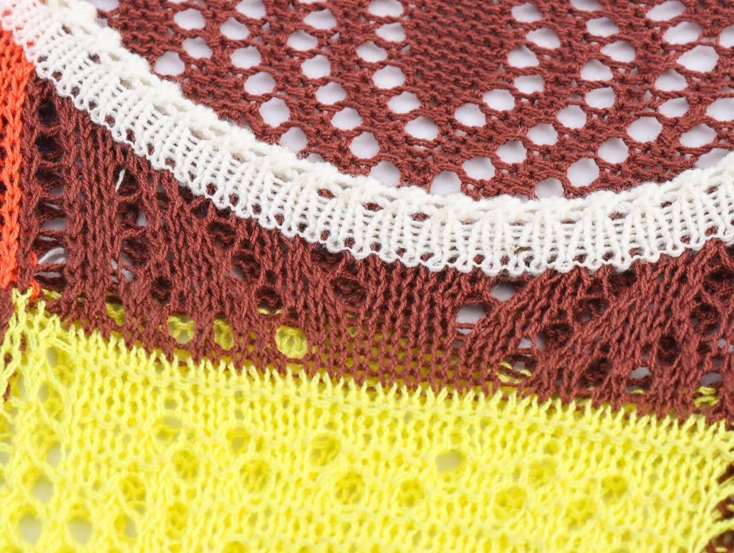 Summer Women Stylish Simple Square Color Matching Knitted Vest