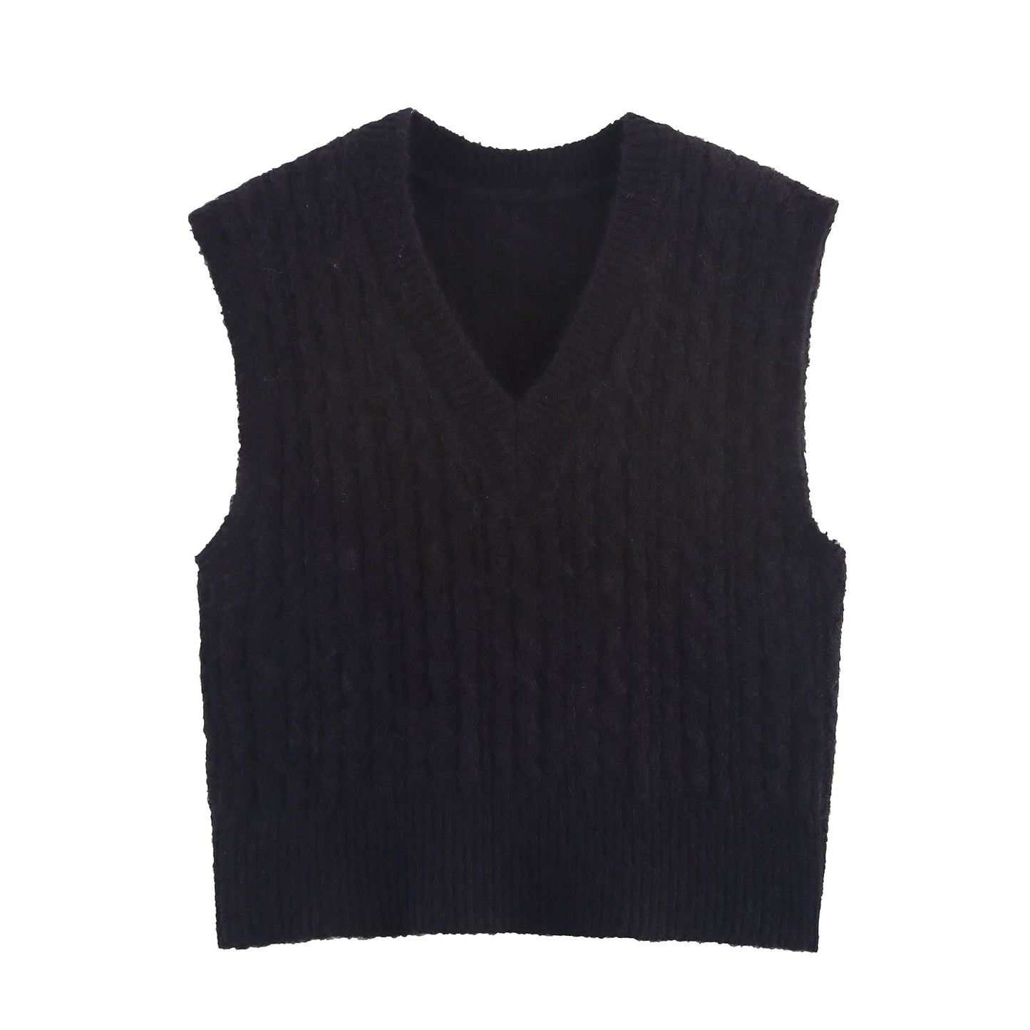 Sexy Autumn Winter V neck Twist Bandage Dress Artifact Knitted Pullover Vest Vest Loose Top Women