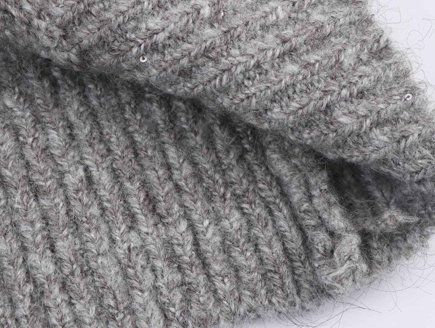 Women Clothing Autumn Simple All Match Sequined Back Slit round Neck Knitted Pullover Vest