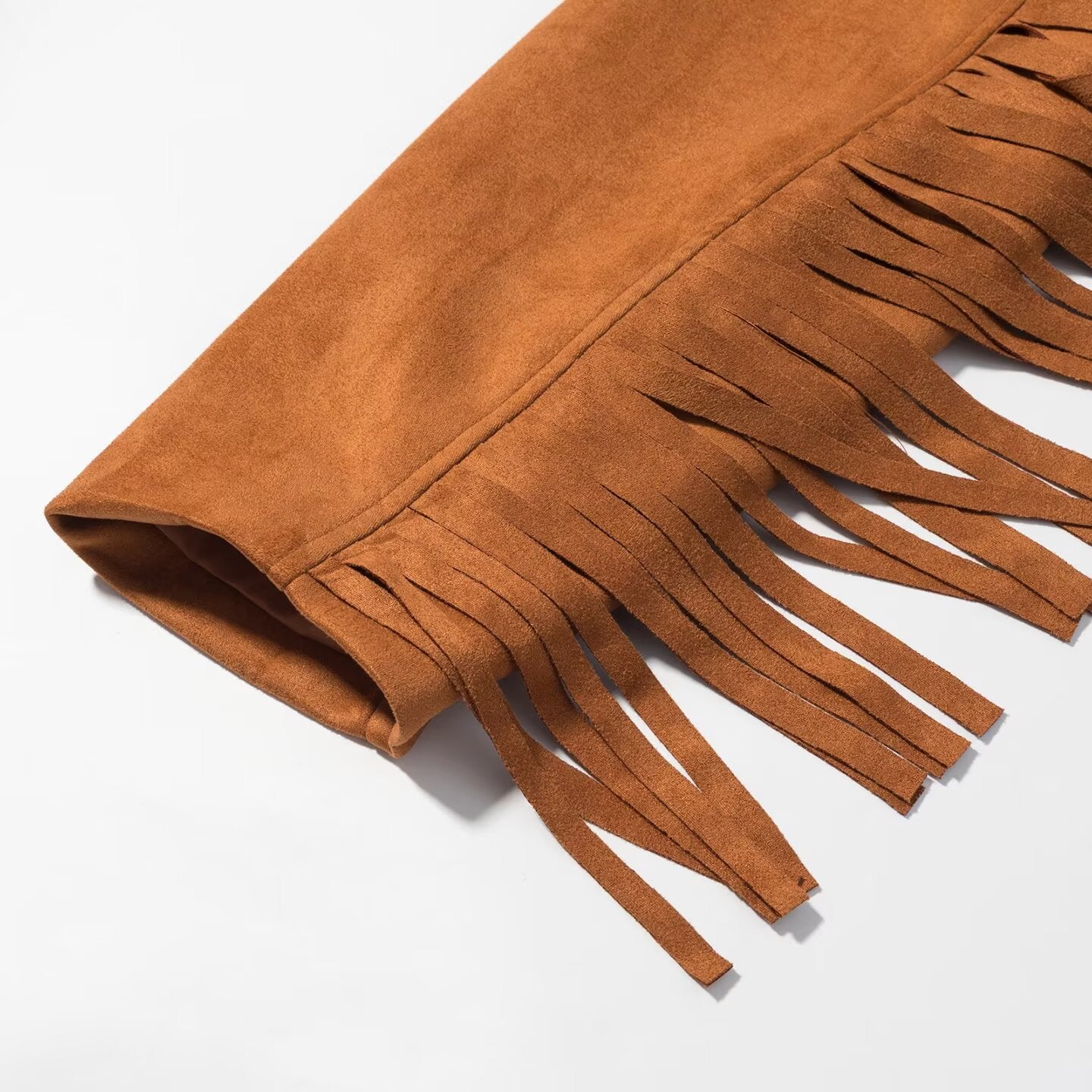 Women Clothing Autumn Winter Street Polo Collar Tassel Loose Jacket Coat