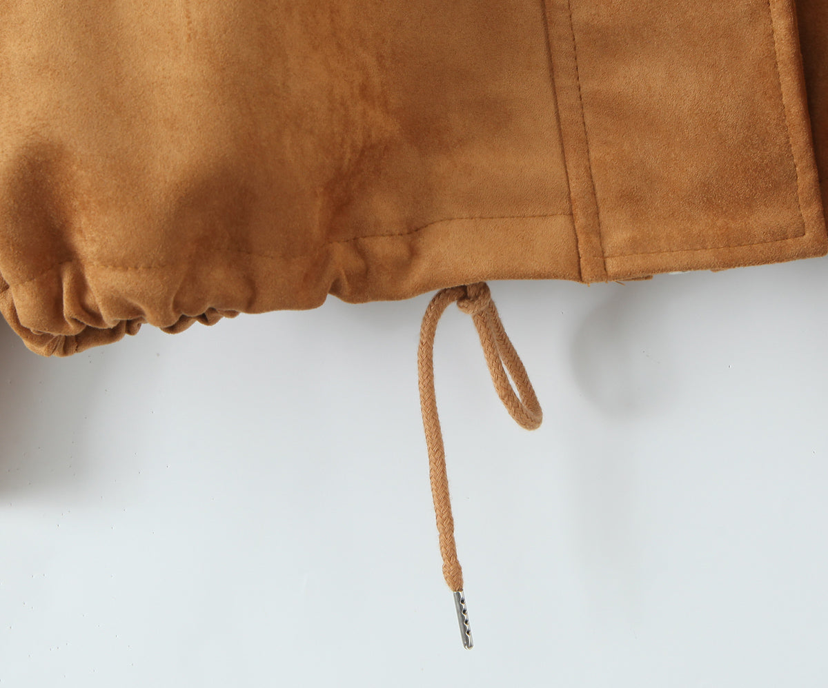 Autumn Retro Autumn Winter Warm Casual out Stand Collar Long Sleeve Jacket Women Coat