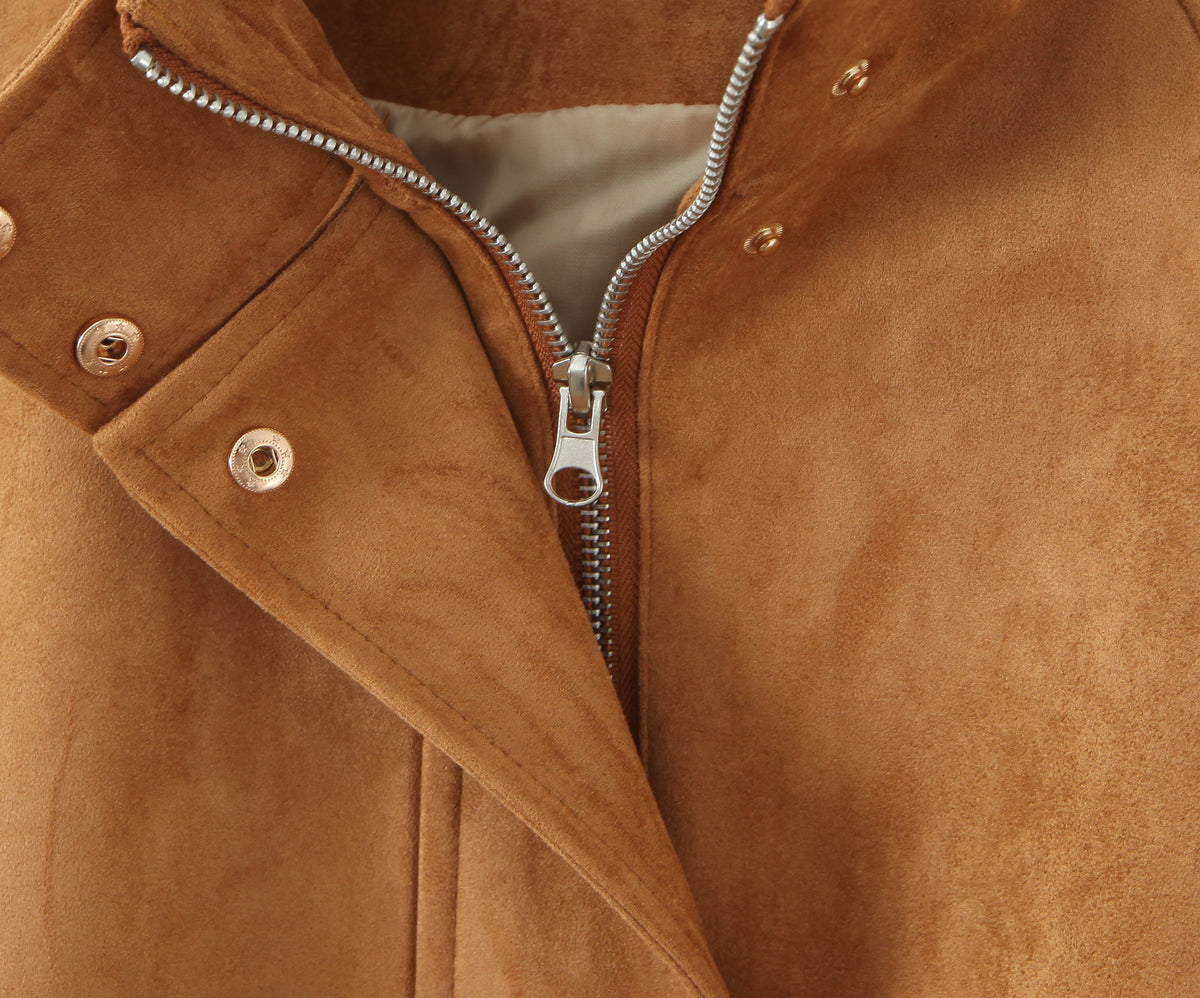 Autumn Retro Autumn Winter Warm Casual out Stand Collar Long Sleeve Jacket Women Coat