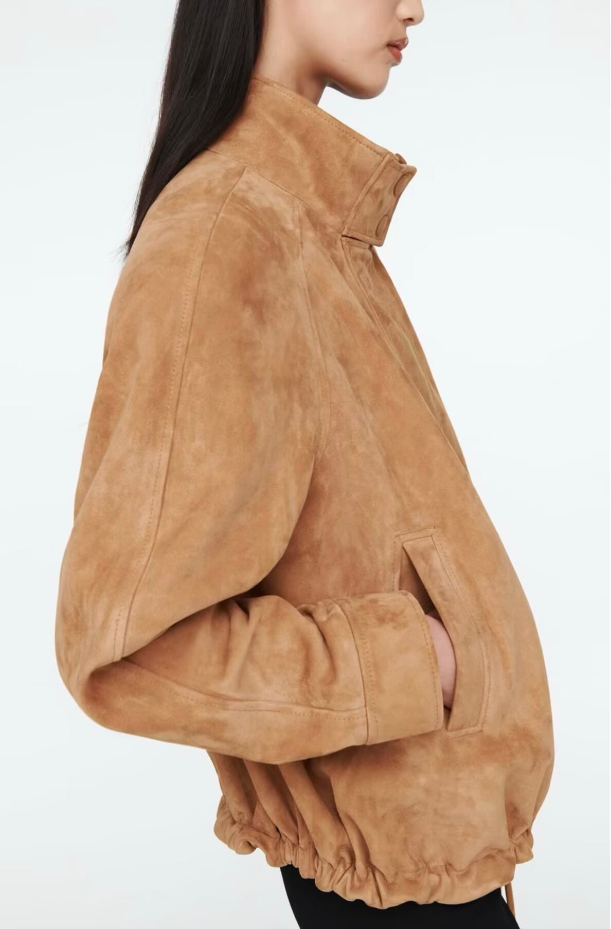 Autumn Retro Autumn Winter Warm Casual out Stand Collar Long Sleeve Jacket Women Coat