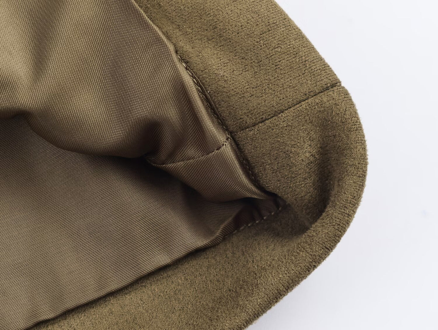 Women Clothing Autumn All Match Stand Collar Suede Effect Hooded Jacket Coat