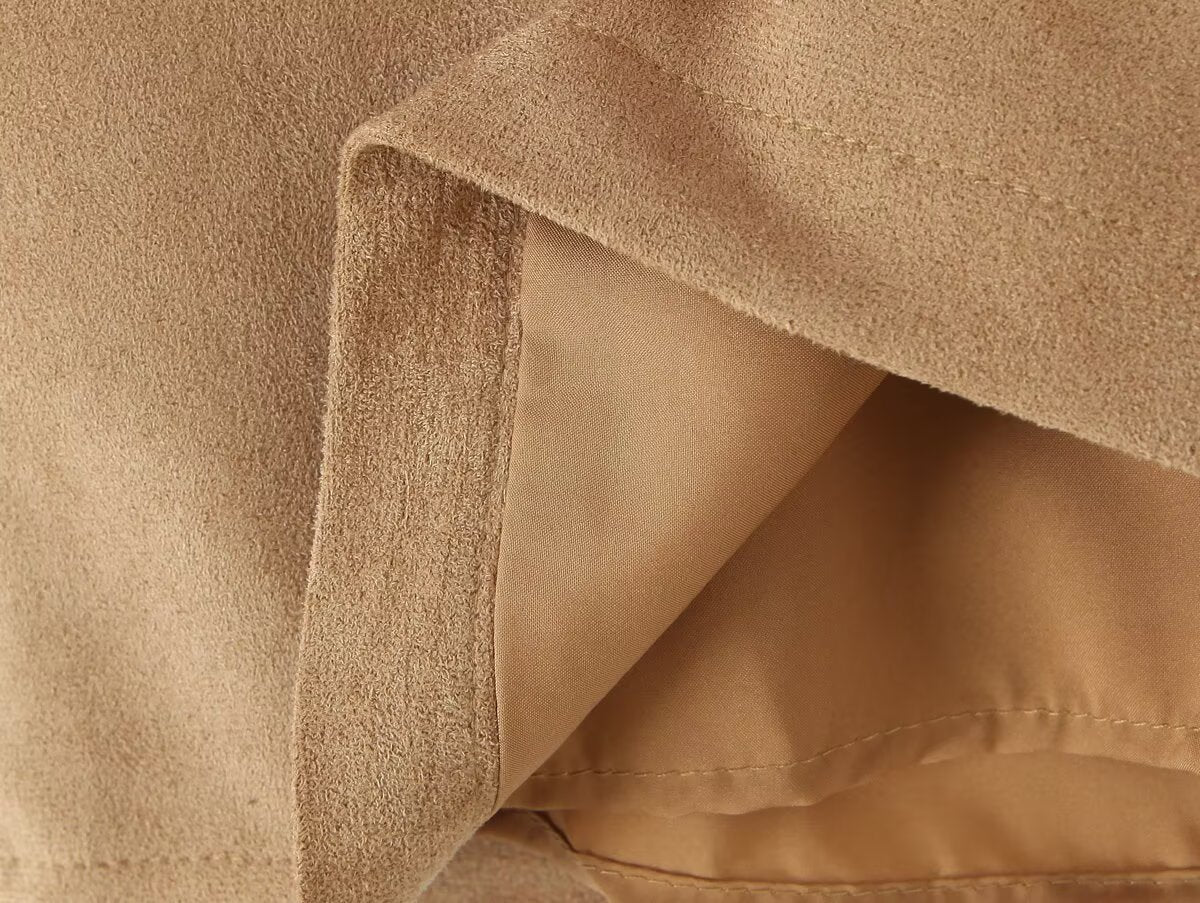 Autumn Vintage Belt Slim Fit Sheath A line Skirt with Safety Pants Skirt