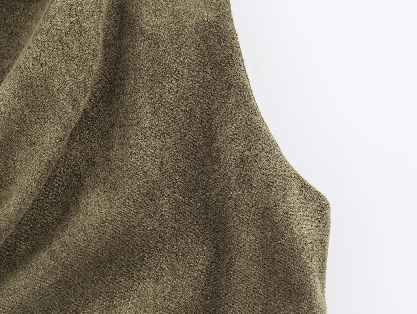 Women Clothing at Suede Effect Asymmetric Dress