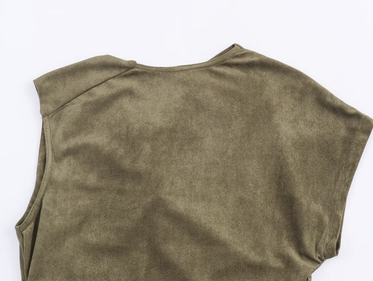 Women Clothing at Suede Effect Asymmetric Dress