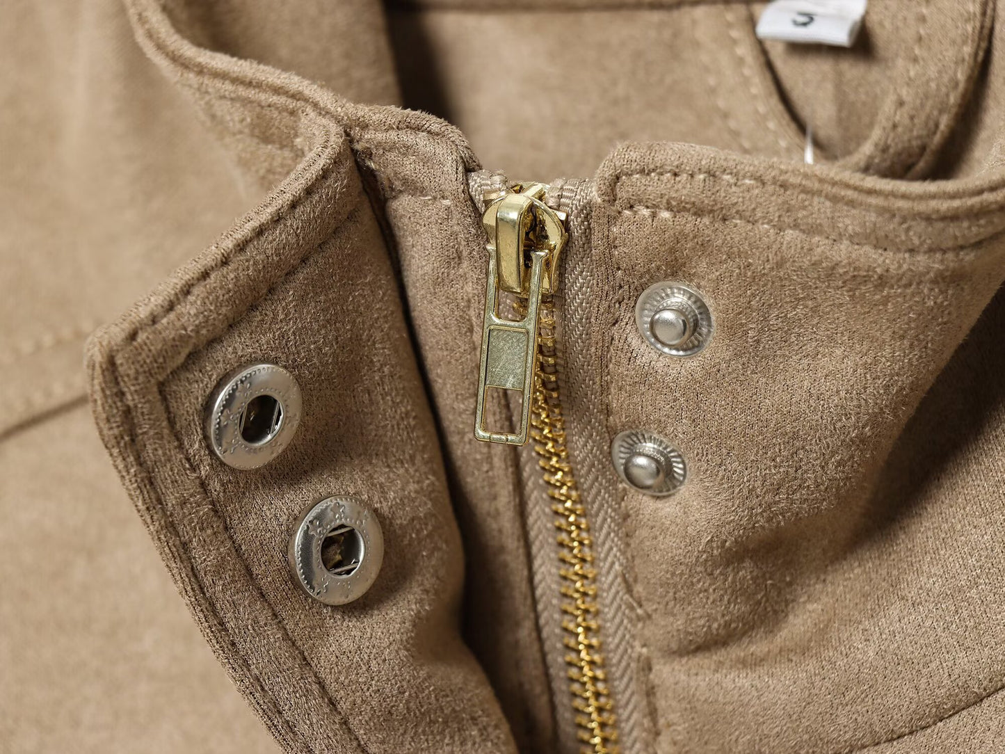 Early Autumn Women Clothing Office Fashionable All Match Suede Textured Leather Coat